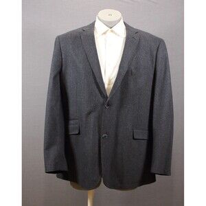 Joseph Abboud Blazer Jacket Mens Blue Glen Plaid Wool Elbow Patch Classic 3XLT